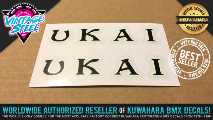 Factory Correct Ukai Rim Wheel BMX Decal Stickers