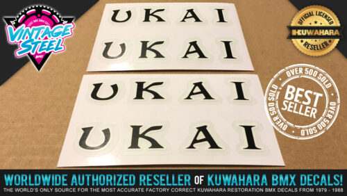 Factory Correct Ukai Rim Wheel BMX Decal Stickers