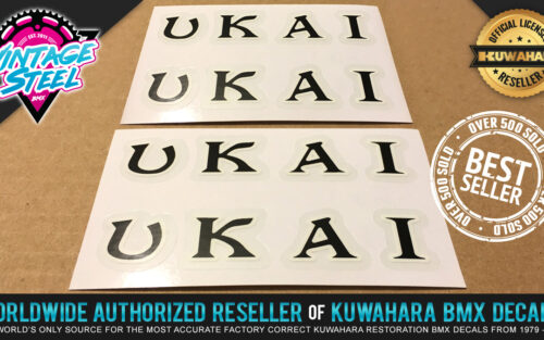 Factory Correct Ukai Rim Wheel BMX Decal Stickers
