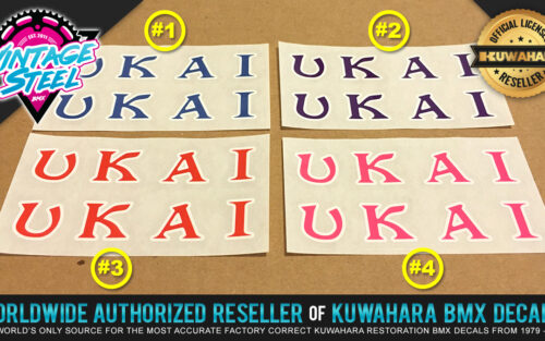 Factory Correct Ukai Rim Wheel BMX Decal Stickers