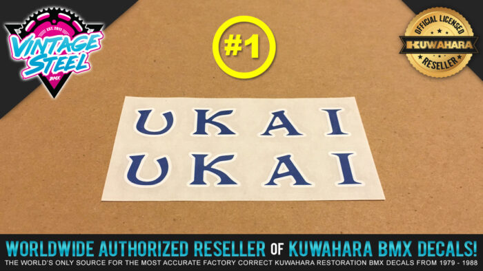 Factory Correct Ukai Rim Wheel BMX Decal Stickers