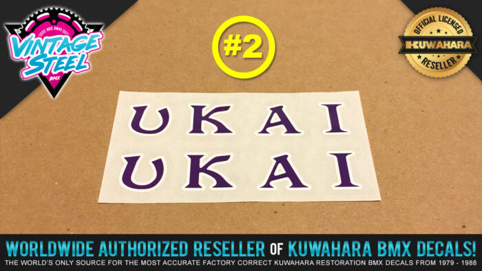 Factory Correct Ukai Rim Wheel BMX Decal Stickers