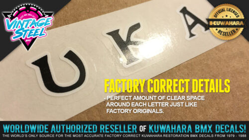 Factory Correct Ukai Rim Wheel BMX Decal Stickers