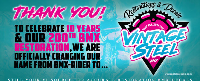 10 Year Anniversary of Vintage Steel BMX