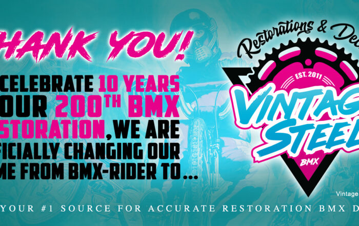 10 Year Anniversary of Vintage Steel BMX