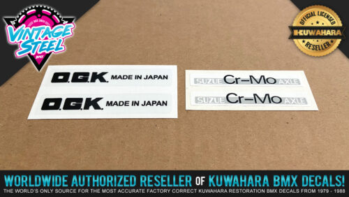 O.G.K. Japan Mag Wheel & Suzue Decal Set for Vintage BMX Freestyle Mags