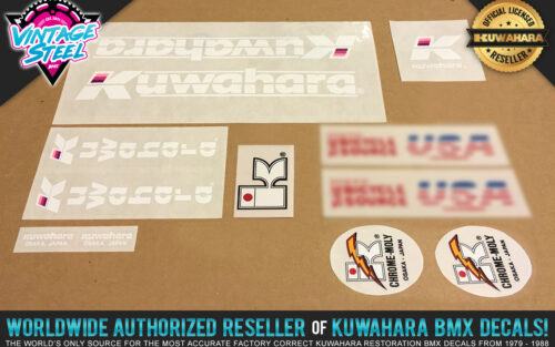 Factory Correct 1985 Kuwahara Exhibitionist BMX Decal Stickers