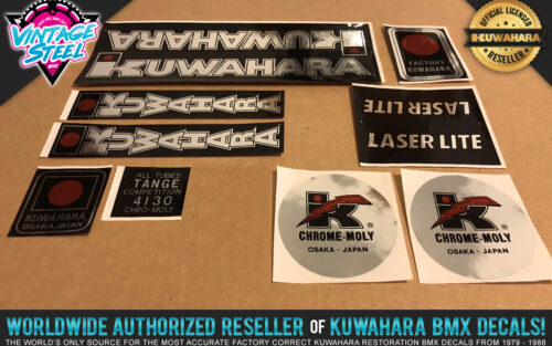 Factory Correct Custom 1982-1984 Kuwahara Laserlite Chrome BMX Decal Stickers