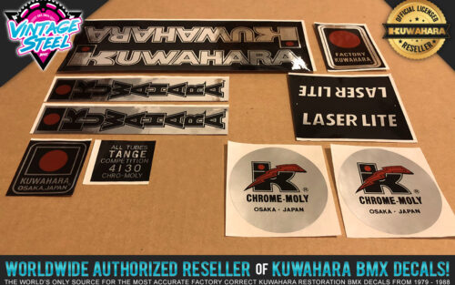 Factory Correct Custom 1982-1984 Kuwahara Laserlite Chrome BMX Decal Stickers