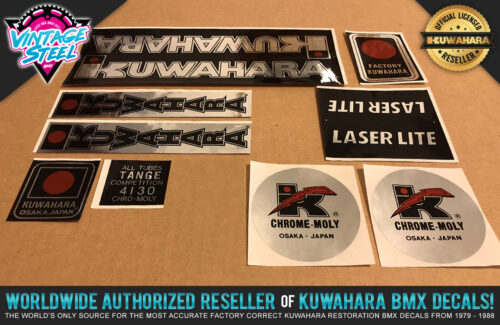 Factory Correct Custom 1982-1984 Kuwahara Laserlite Chrome BMX Decal Stickers