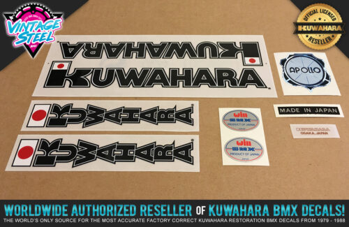 Factory Correct 1983-1984 Kuwahara Apollo BMX Decal Stickers