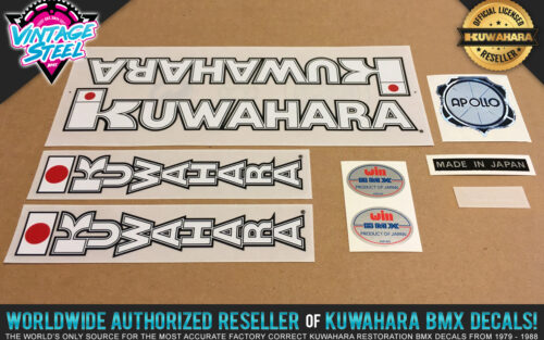 Factory Correct 1983-1984 Kuwahara Apollo BMX Decal Stickers