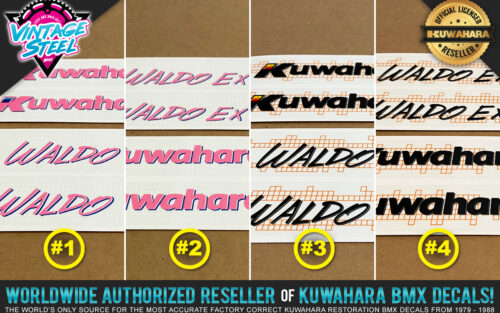 Factory Correct 1987-1988 Kuwahara WALDO / EX Freestyle BMX Scooter Decal Stickers