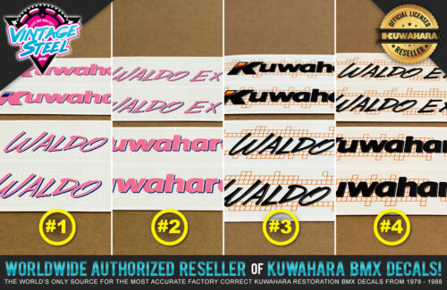 Factory Correct 1987-1988 Kuwahara WALDO / EX Freestyle BMX Scooter Decal Stickers