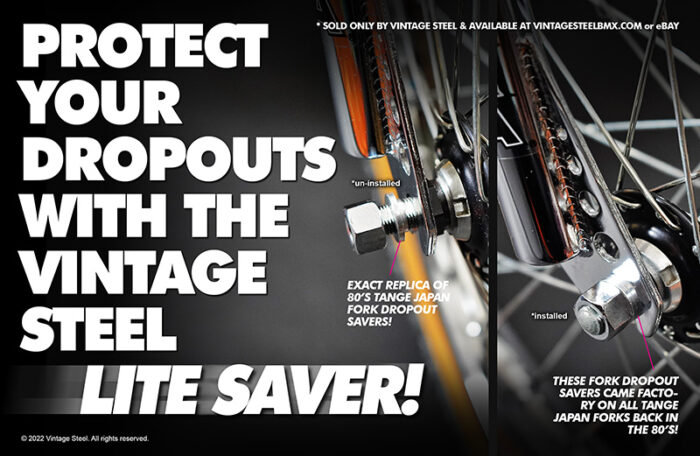 Vintage Steel LITE SAVER BMX Dropout Saver Protection Part