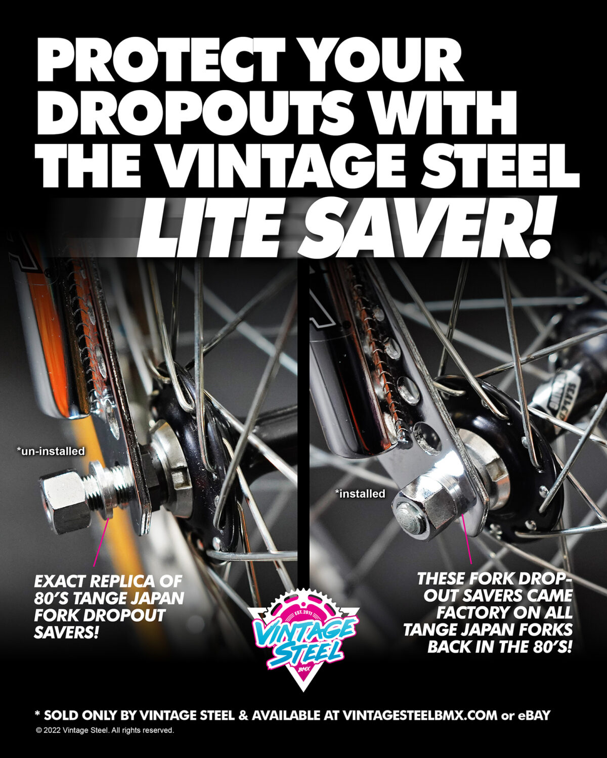 The "LITE SAVER" Ultimate Vintage BMX Dropout Saver is Here! Vintage