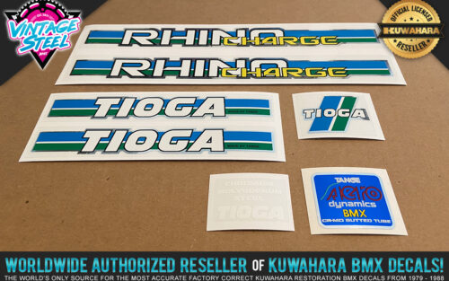 Tioga Rhino Charge Factory Correct Decal Set