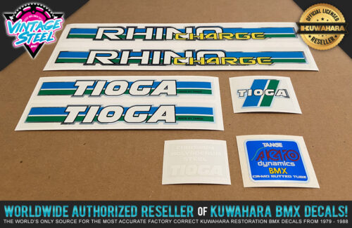 Tioga Rhino Charge Factory Correct Decal Set