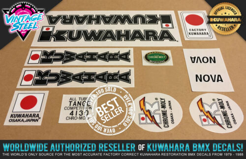 Factory Correct 1983-1984 Kuwahara Nova BMX Decal Stickers