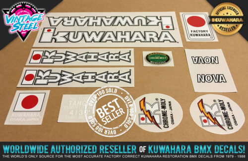 Factory Correct 1983-1984 Kuwahara Nova BMX Decal Stickers