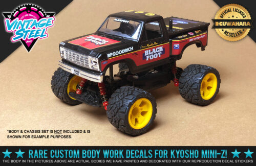 Kyosho Mini-Z Tamiya "BLACK FOOT" Reproduction 1/24 R/C Body Decals for Buggy