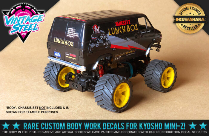 Kyosho Mini-Z Tamiya "LUNCHBOX" (Black) 1/24 R/C Body Decals for MB01 Buggy