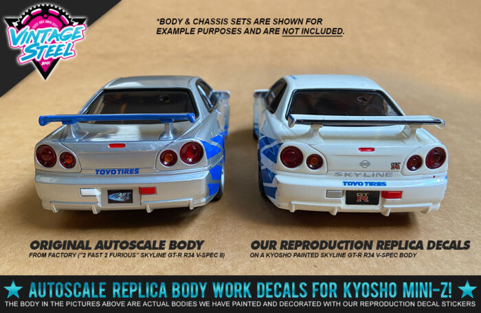 Kyosho Mini-Z Autoscale Skyline GT-R R34 V-Spec Fast & Furious R/C Body