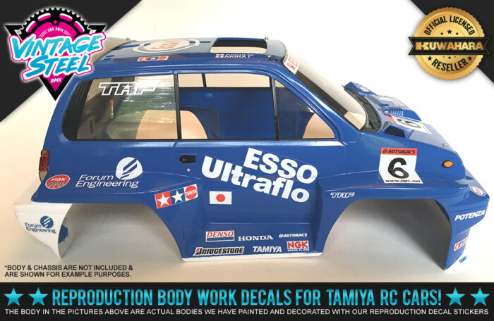 Tamiya Honda City Turbo "ESSO ULTRAFLO" GT500 Body Custom RC R/C Decal Stickers