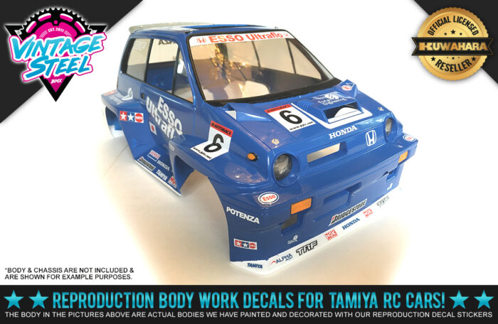 Tamiya Honda City Turbo "ESSO ULTRAFLO" GT500 Body Custom RC R/C Decal Stickers